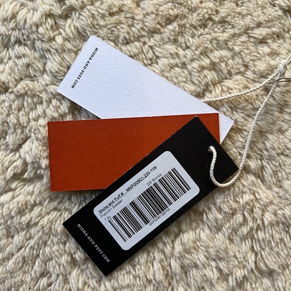 Misha & Puff Wool Bronze Brown Spun Gold Rose Popcorn Mock Neck Sweater PCP 7-8y - Picture 12 of 12